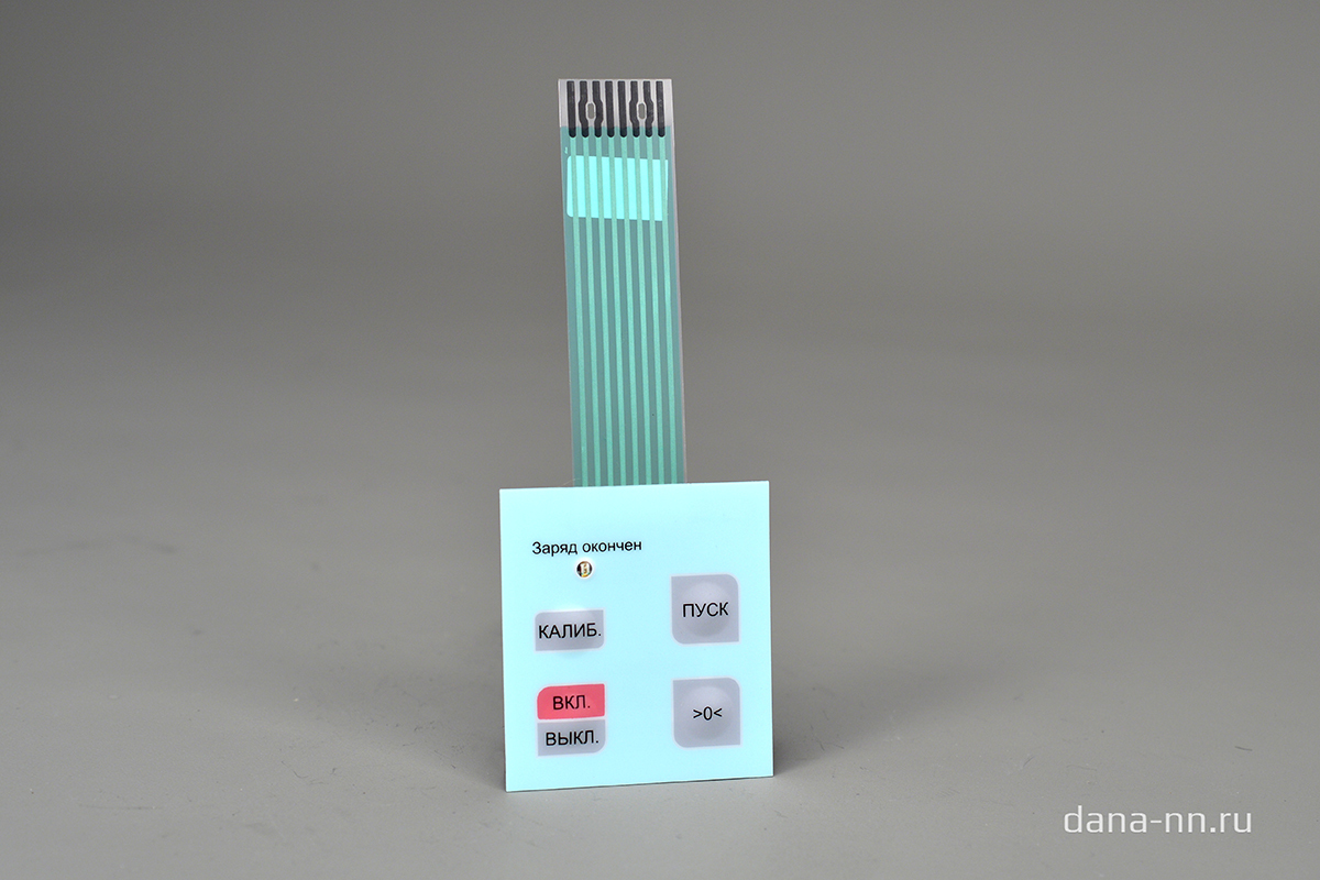 Пленочная клавиатура со светодиодами, шлейф с шагом 2,54 мм