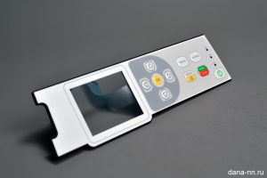 Пленочная клавиатура с pu клавишами, светодиодами и прозрачным окном