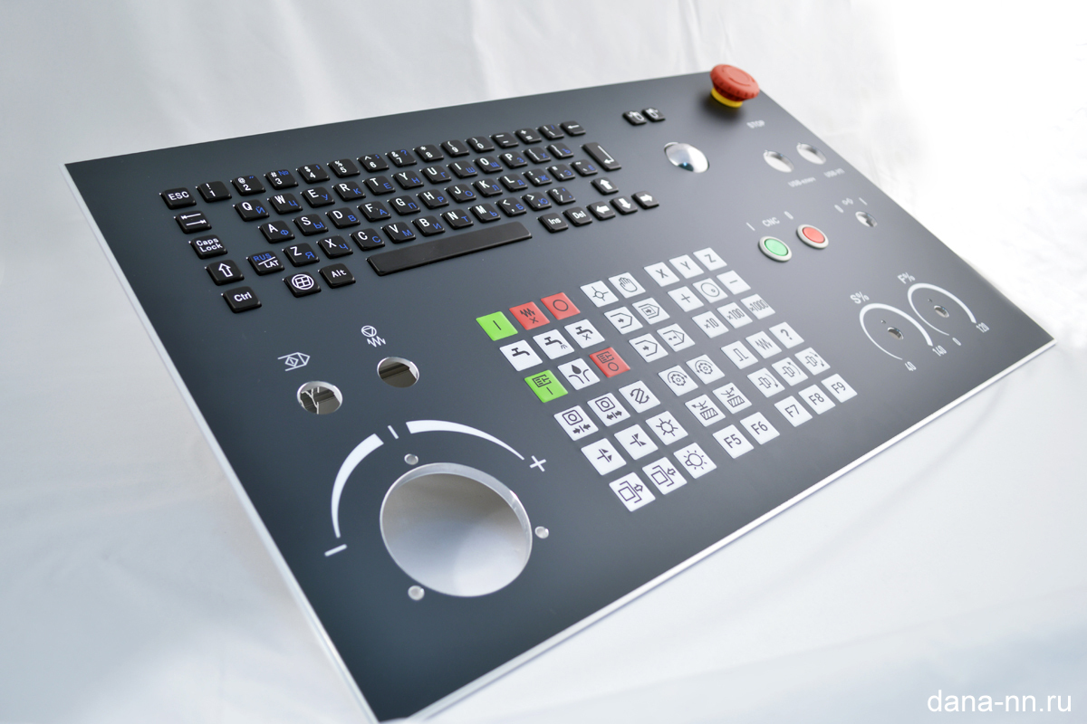 Пленочная клавиатура на жестком основании с трекболом