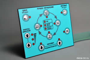 Пленочная клавиатура с pu клавишами и встроеными светодиодами