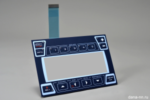 Пленочная клавиатура со светодиодами и окном под жк-дисплей