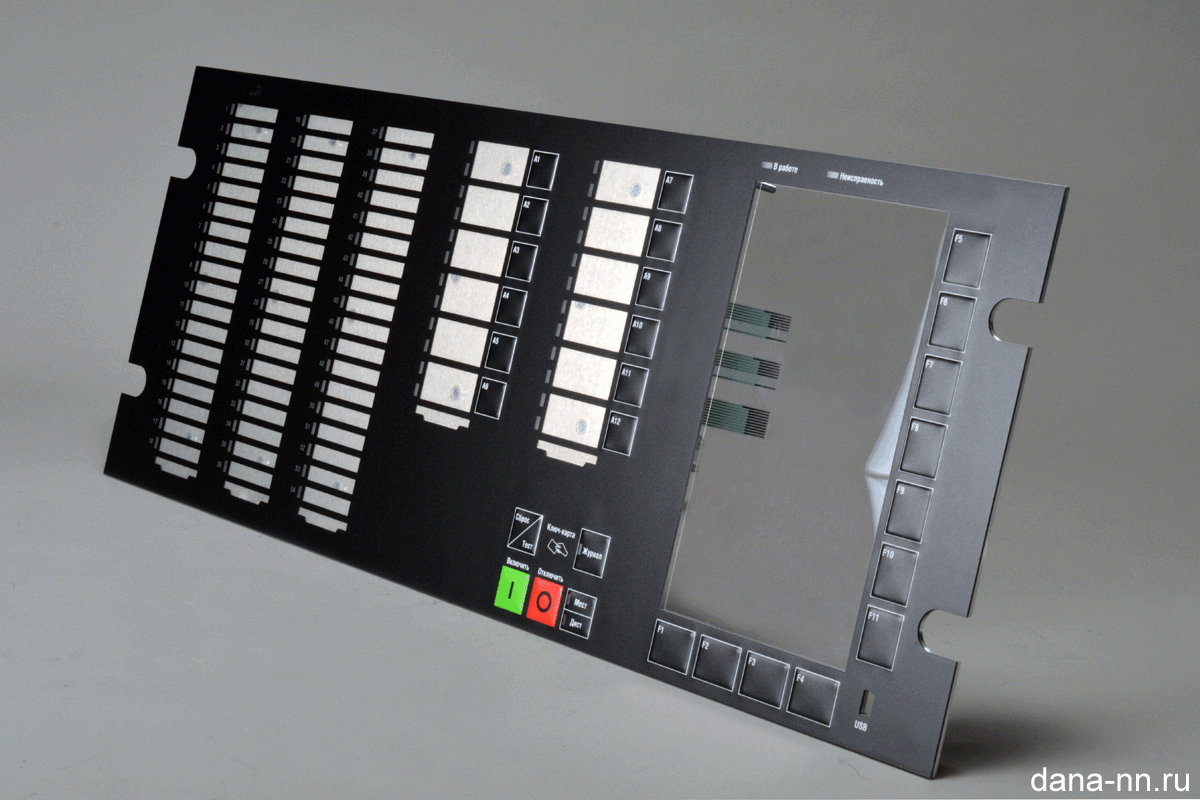 Пленочная клавиатура на жестком основании из фрезерованного алюминия