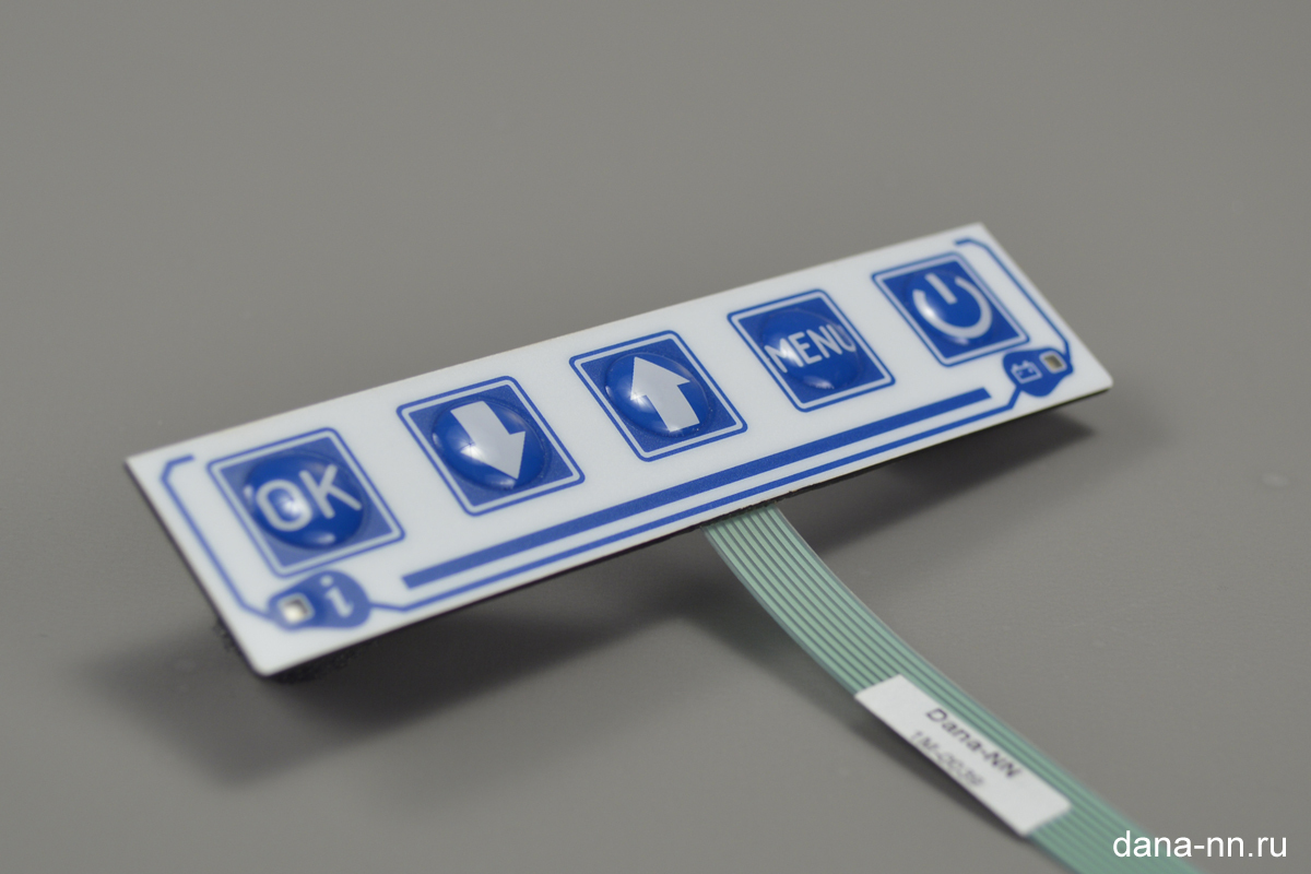 Пленочная клавиатура с pu клавишами и встроенными светодиодами