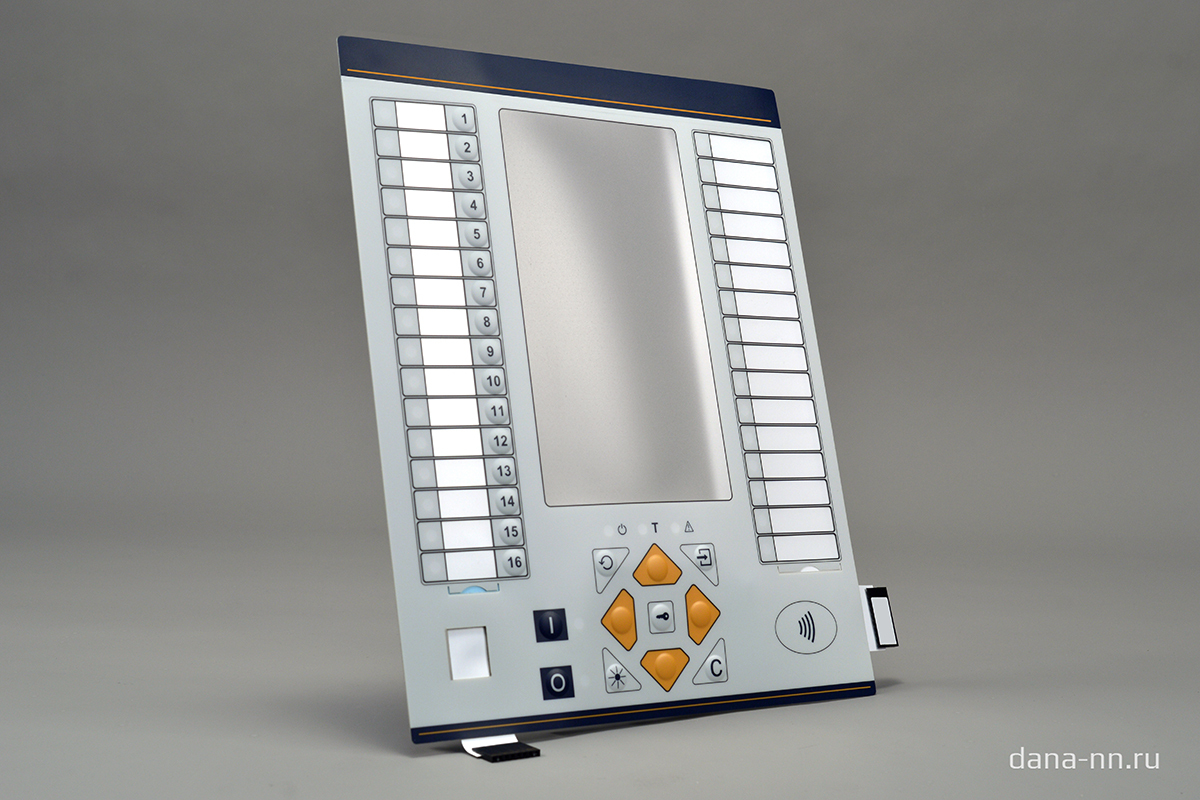 Пленочная клавиатура с карманами и разъемом crimpflex