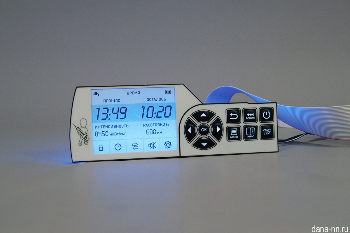 Пленочная клавиатура с подсветкой кнопок на полиимидной плате