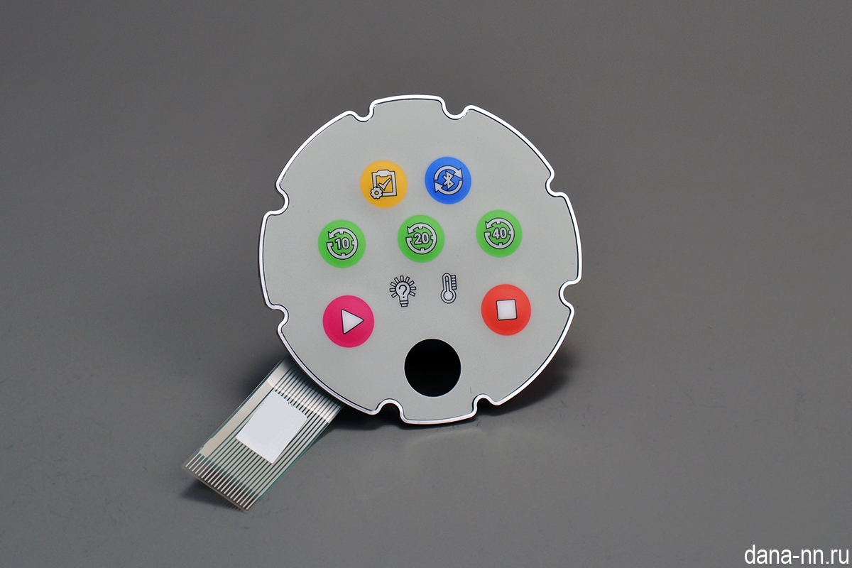 Пленочная клавиатура с дневной зональной подсветкой кнопок