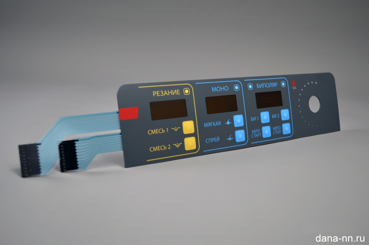 Пленочная клавиатура с подсветкой кнопок и индикаторов