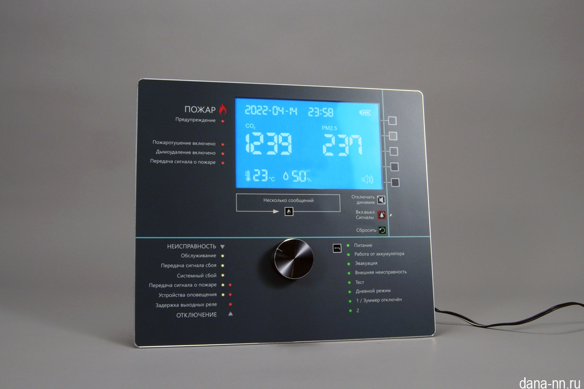 Сенсорная клавиатура на полиимидной плате с подсветкой индикатора