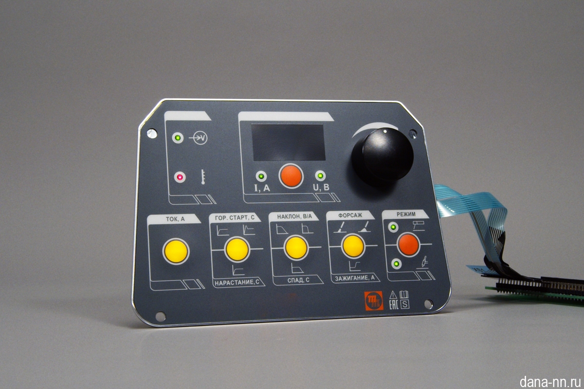 Пленочная клавиатура с подсветкой кнопок и разъемом crimpflex