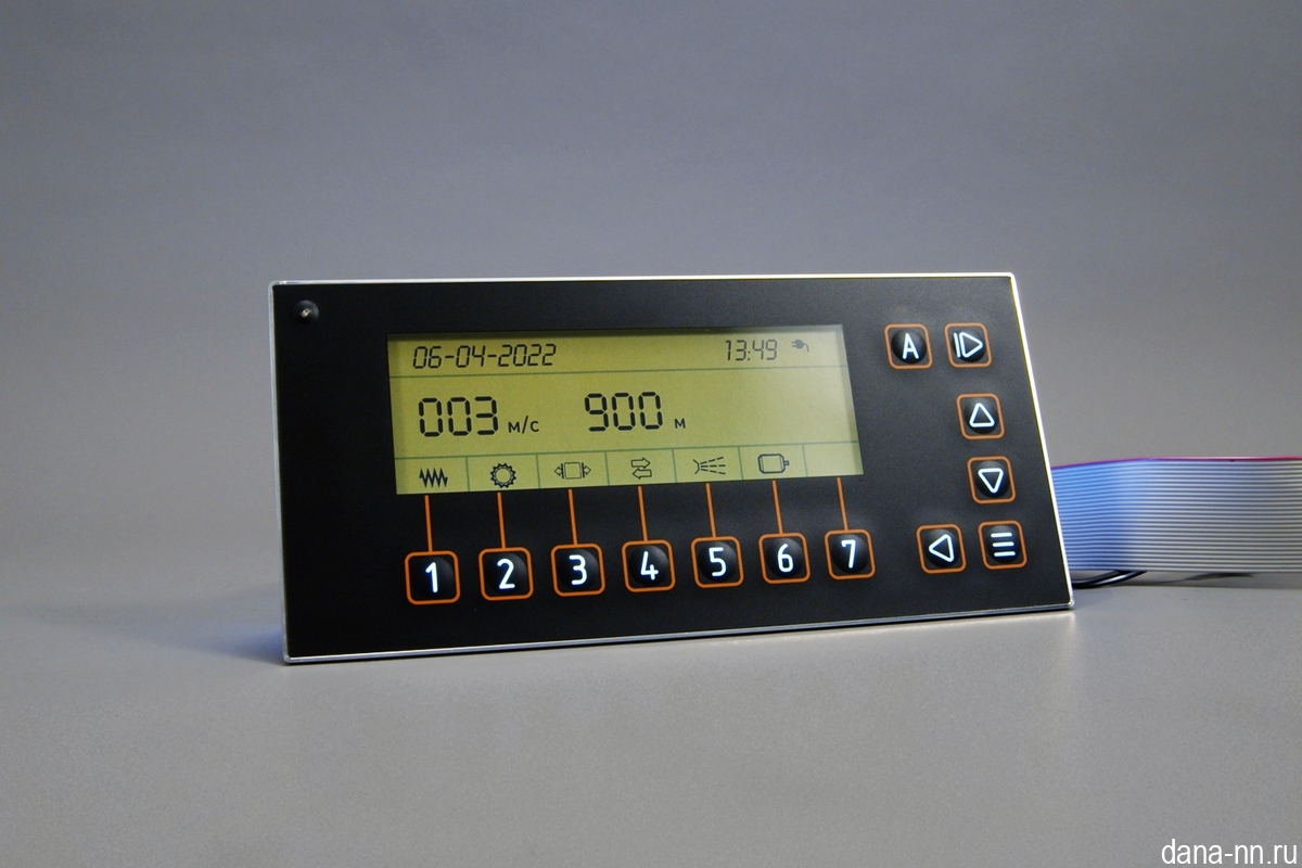 Пленочная клавиатура с ночной подсветкой кнопок и фотодатчиком