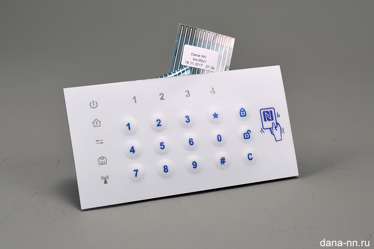 Пленочная клавиатура с дневной общей подсветкой кнопок