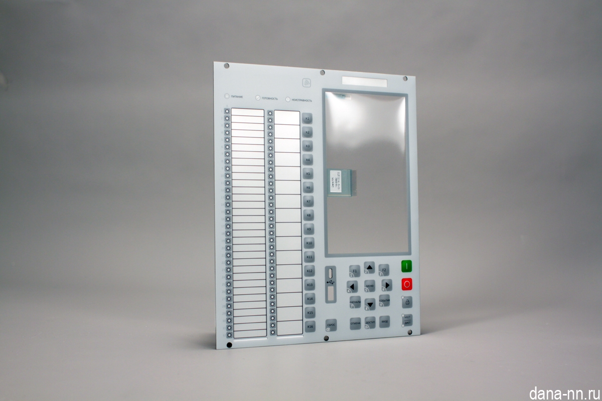 Пленочная клавиатура с rfid антенной и дневной общей подсветкой