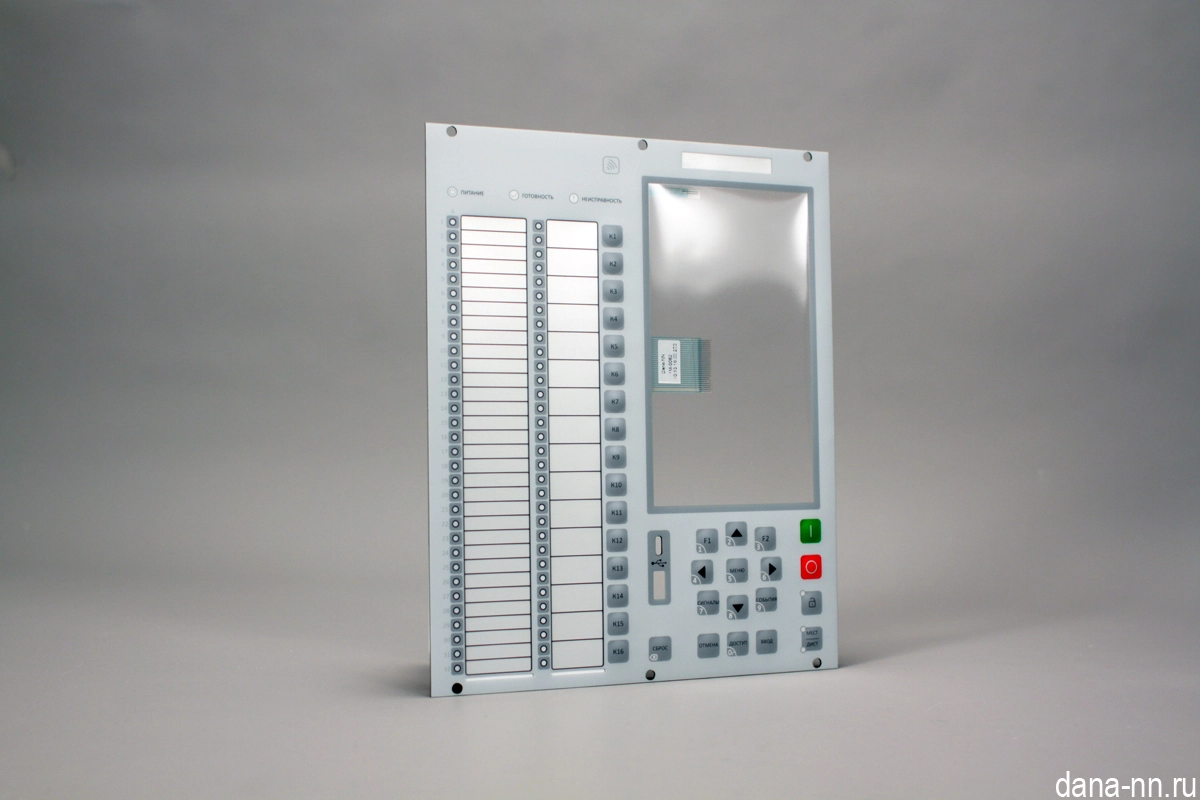 Пленочная клавиатура с rfid антенной и дневной общей подсветкой