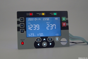 Пленочная клавиатура с зональной подсветкой кнопок и индикаторов