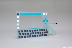 Пленочная qwerty клавиатура с прозрачным окном
