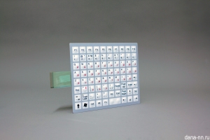 Пленочная qwerty клавиатура, шлейф с шагом 1,27 мм.