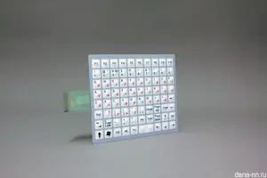 Пленочная qwerty клавиатура, шлейф с шагом 1,27 мм.