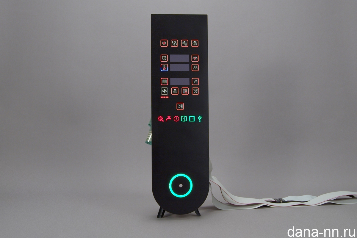 Пленочная клавиатура со светодиодами и карманом для вставки информации